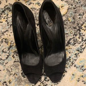 Authentic Black Gucci heels
